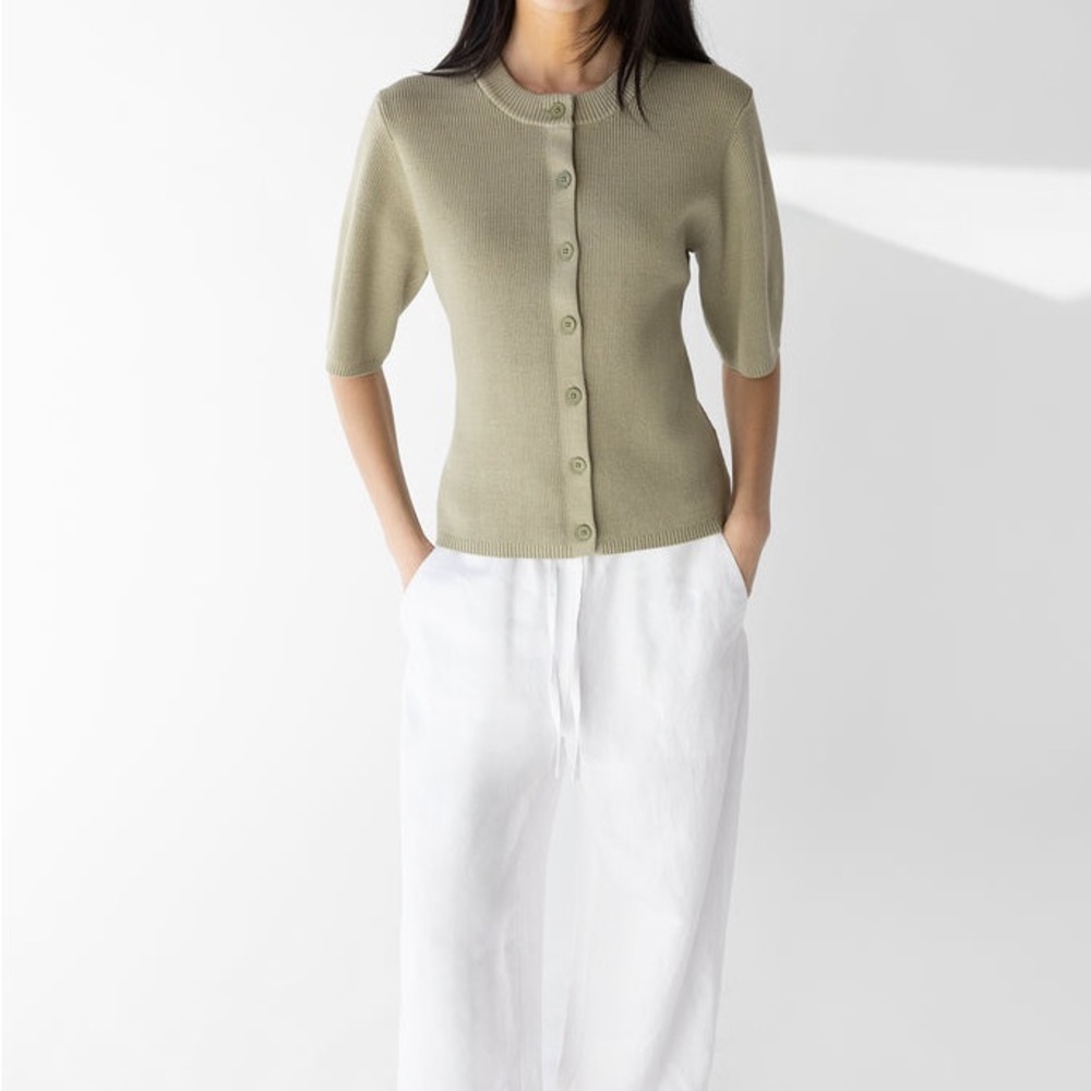 OAK + FORT Sage Green Women's Cardigan